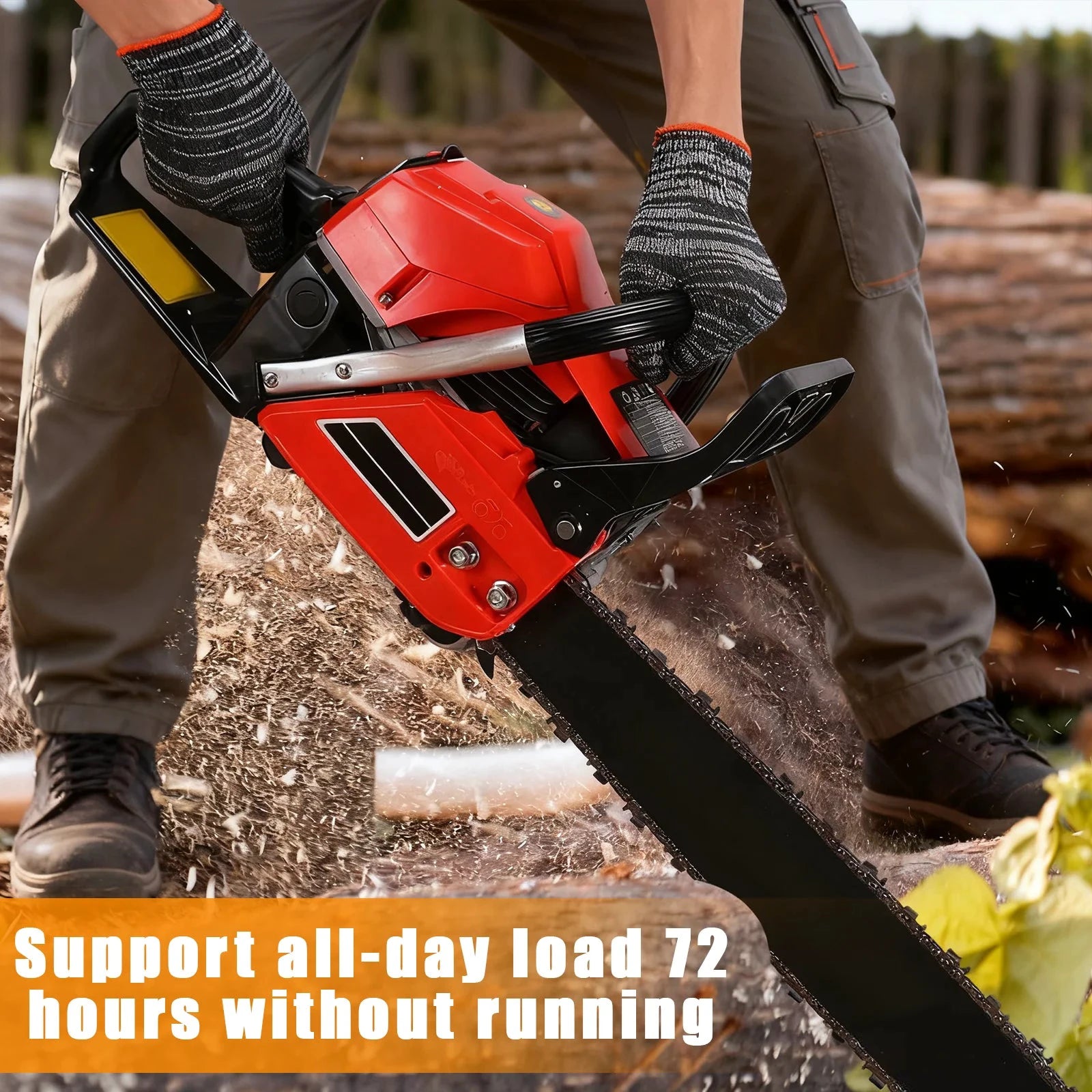 OWJHE 20-Zoll Elektro-Kettensäge - Hubraum 80 cm³, Leistung 9800 W, Schnitt 50 cm by Golden Bridge Store