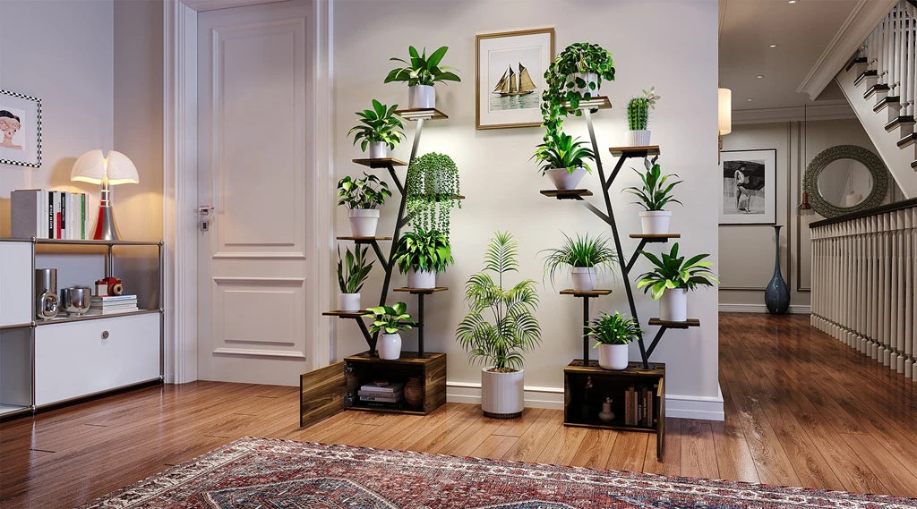 other Pflanzenständer 6-stufig Metallregal Mit LED-Wachstumslichtern