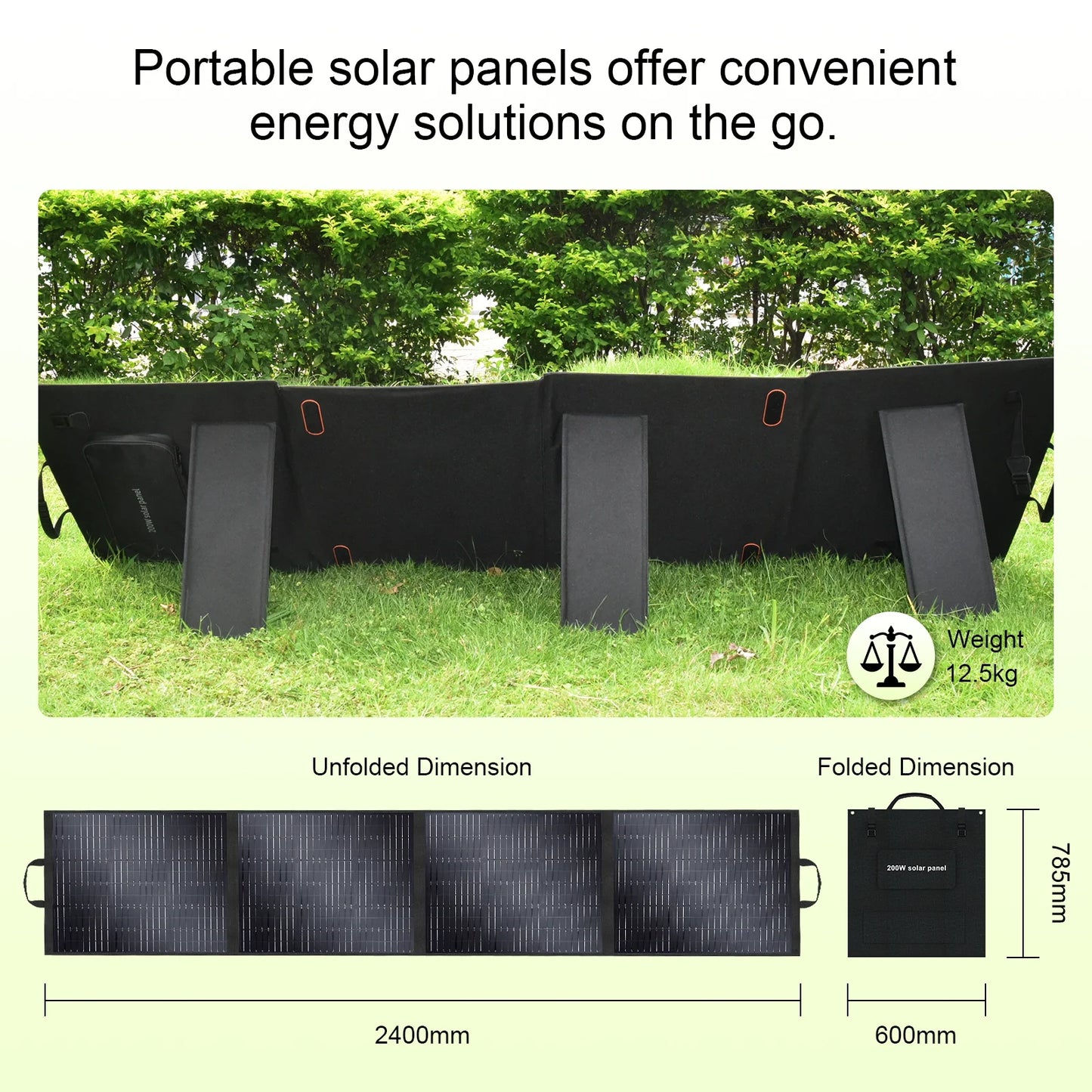 SOLARPLAY 400W Faltbares Solarpanel Hochleistungs-Solarmodul Solarladegerät mit Solarausgang für RV Off-Grid-Boot-Haus-Camp