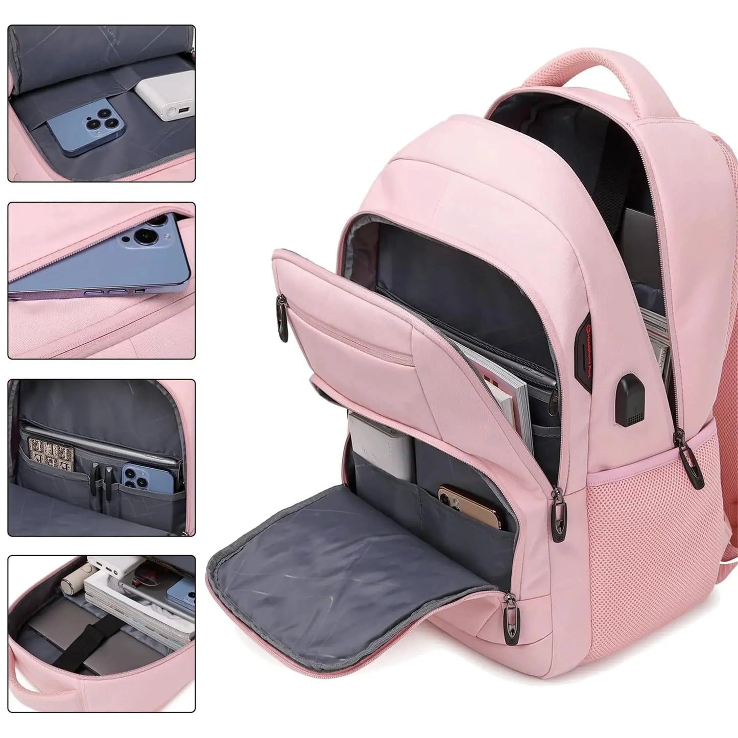 Große Kapazität Rucksack : Laptop Rucksack besitzt mehr als 20 unabhängige Taschen für viel Stauraum und können Powerbank, A4-Ak by Golden Bridge Store