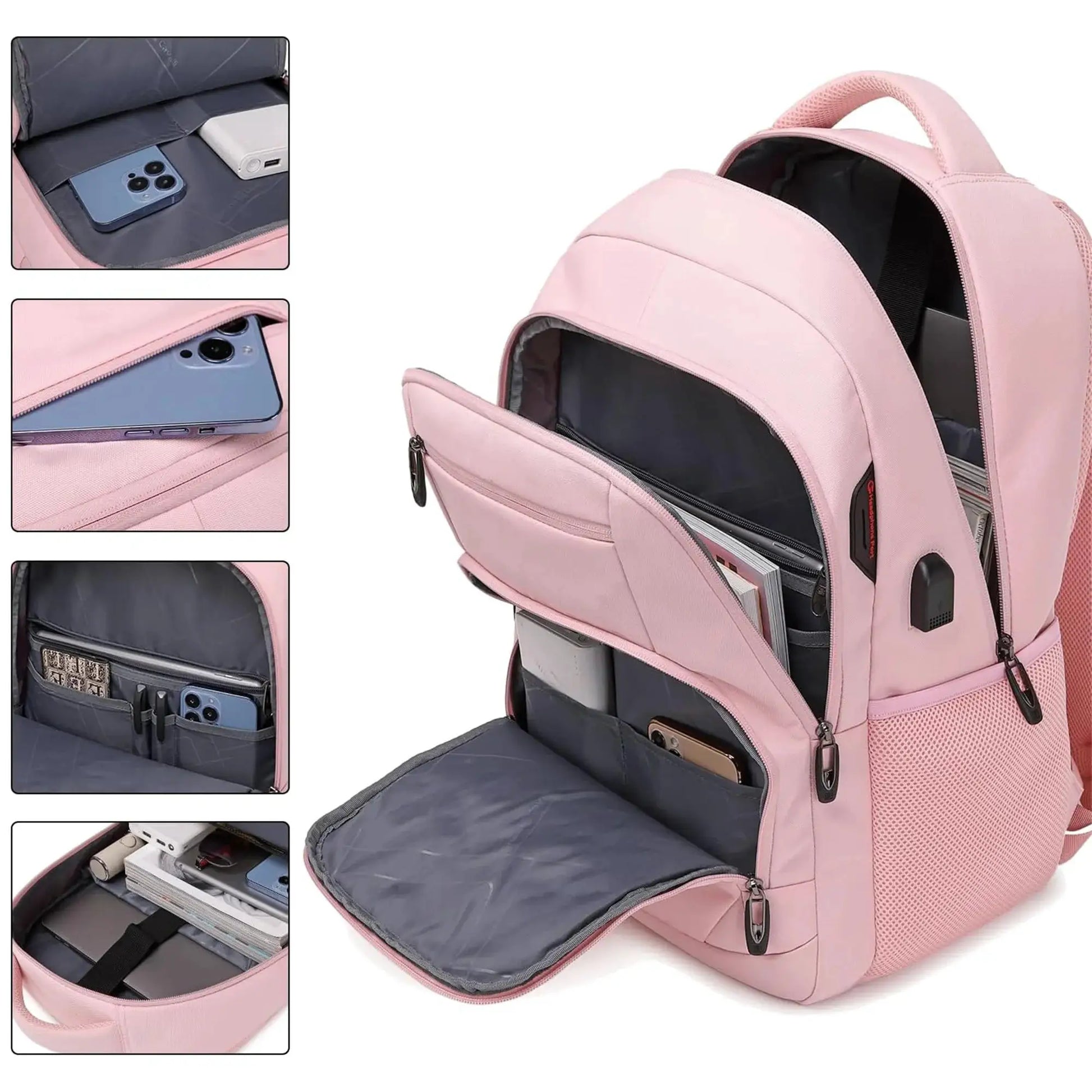 Große Kapazität Rucksack : Laptop Rucksack besitzt mehr als 20 unabhängige Taschen für viel Stauraum und können Powerbank, A4-Ak by Golden Bridge Store