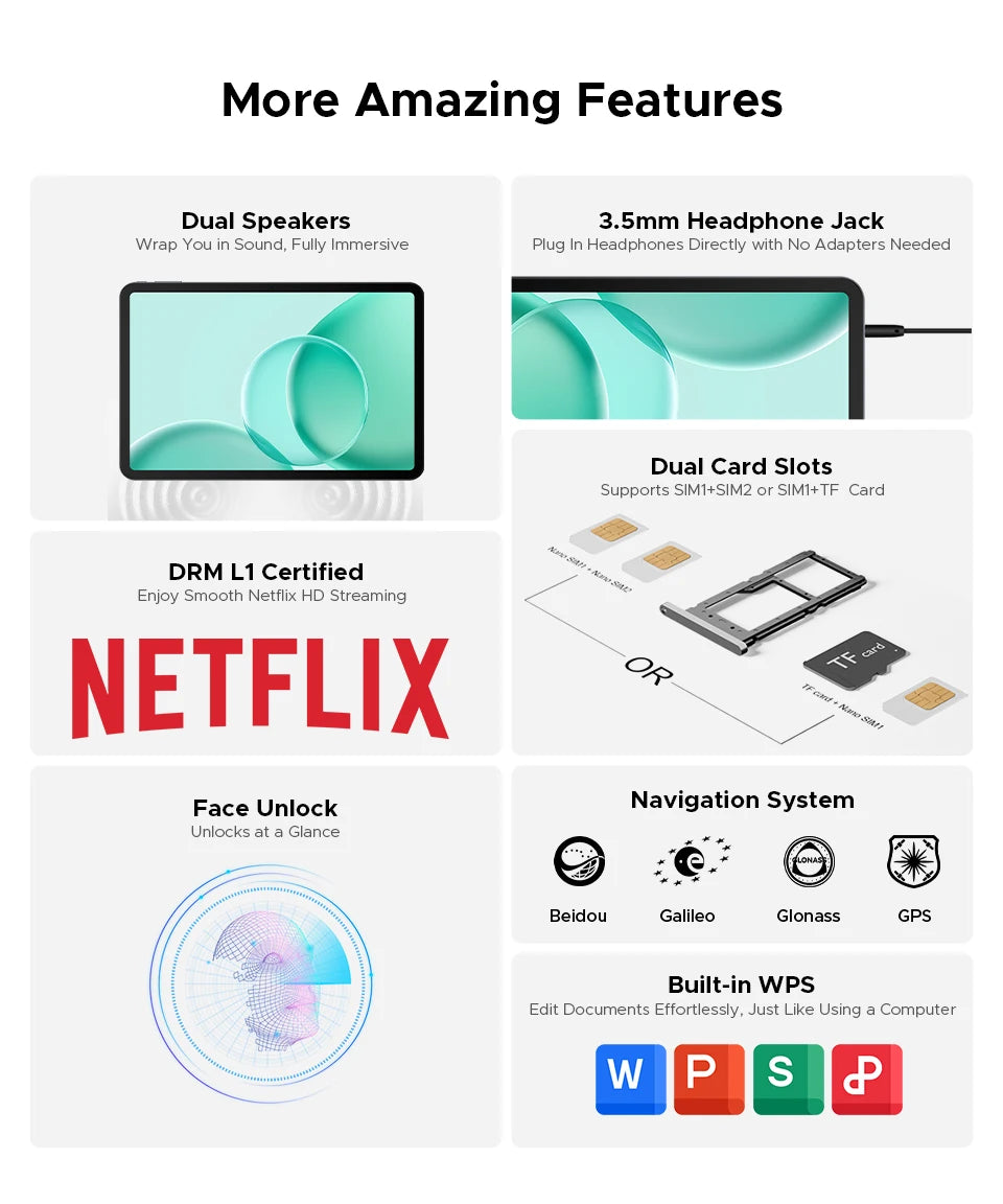 Doogee TabG6Max Ultraslim - 11000 mAh Akku 18W Lade 13,4 Zoll Display