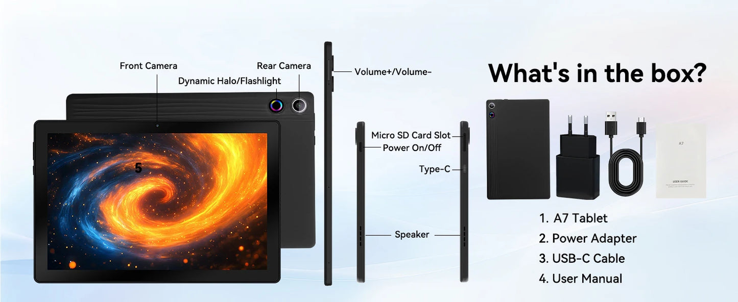 URAO A7 Android 15 - 11 Zoll Display, 16 GB RAM, 128 GB Speicher