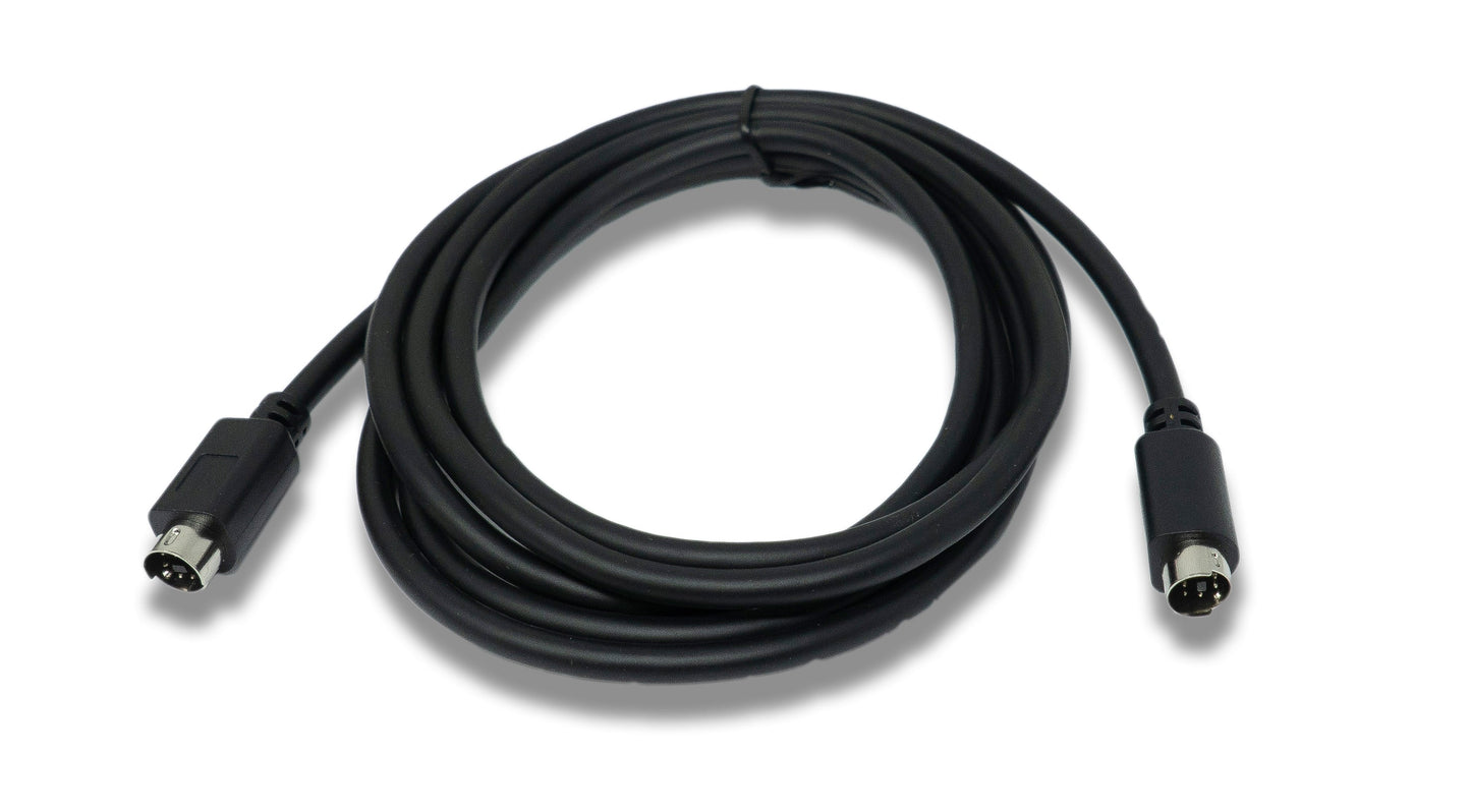 SYSTEM-S S-Video Kabel 180 cm Din 7 Pin Stecker zu Stecker in Schwarz