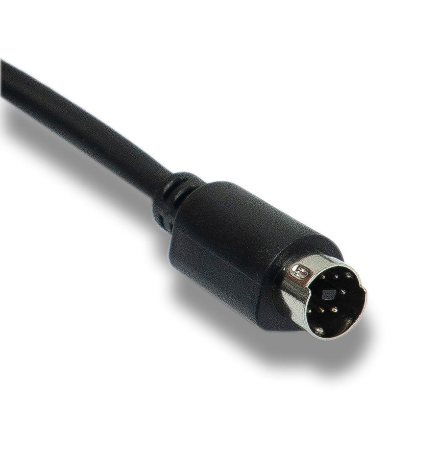 SYSTEM-S S-Video Kabel 180 cm Din 7 Pin Stecker zu Stecker in Schwarz