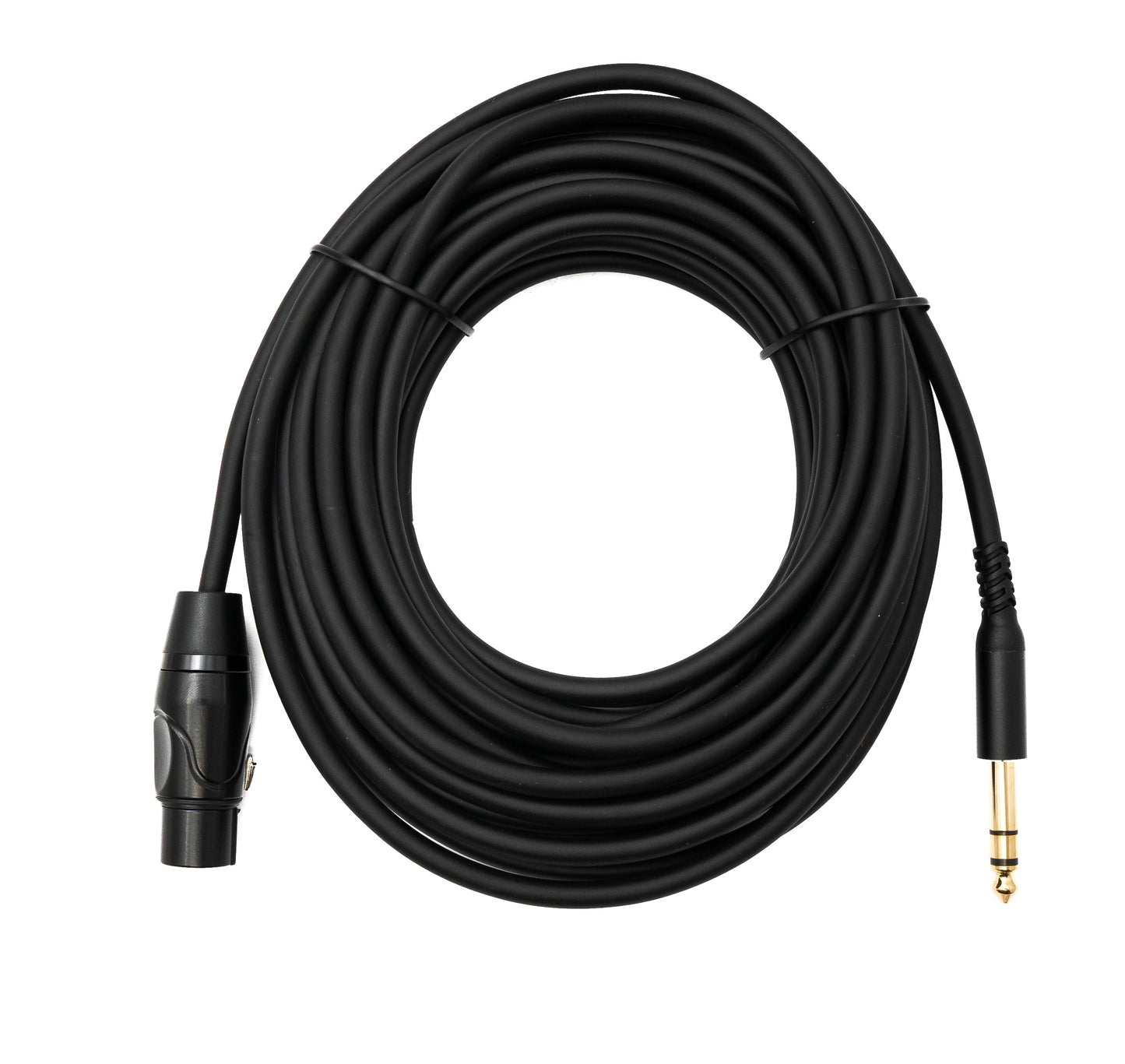 SYSTEM-S Audio Kabel 10 m 6.35 mm Klinke Stecker zu XLR 3 Pin Buchse in Schwarz