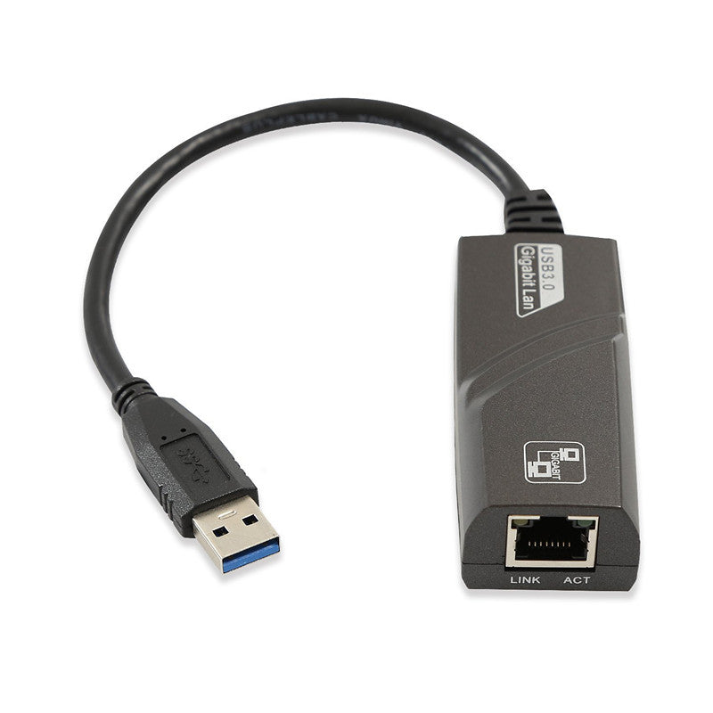 Adaptor LAN USB 3.0 DREIKS - Gigabit Ethernet 10/100/1000 Mbps, alimentat prin USB, design compact