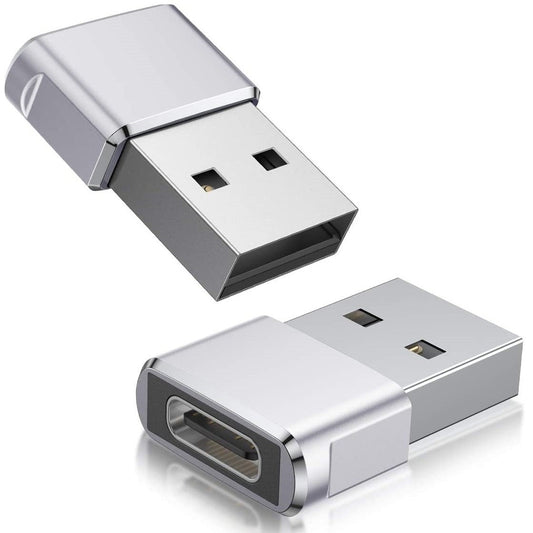 Adaptor OTG DREIKS USB A la USB C - Pachet de 2, Transfer de date USB 2.0 480 Mbps, Curent de încărcare 2A