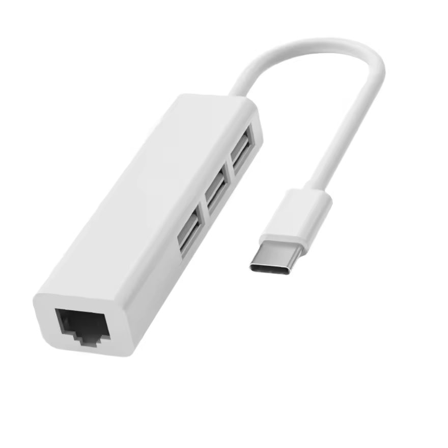 Hub USB-C DREIKS - port Ethernet RJ45, 3x USB-A 2.0, 10/100 Mbps
