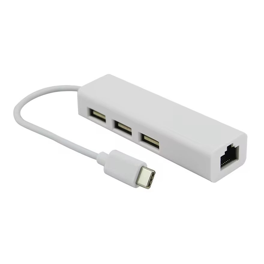 Hub USB-C DREIKS - port Ethernet RJ45, 3x USB-A 2.0, 10/100 Mbps