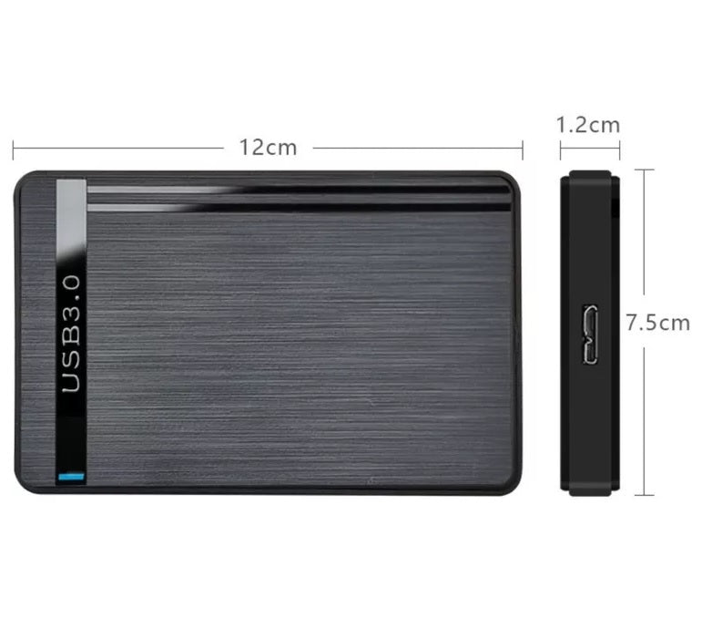Carcasă externă pentru hard disk DREIKS, 2,5 inch, USB 3.0 Micro-B - Capacitate flexibilă, alimentare USB 5V, dimensiuni compacte