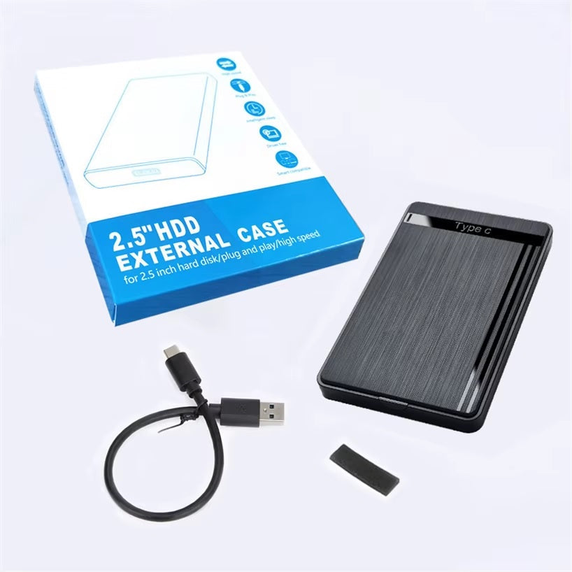 Externes Festplattengehäuse 2.5 Zoll USB 3.1 USB-C SATA HDD SSD Case Gehäuse