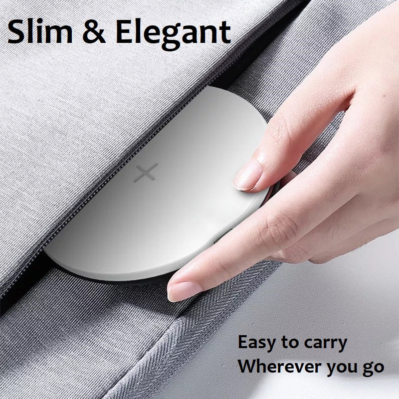 DREIKS Ladestation Qi 15W Schnellladen - LED Anzeige, Hüllenfreundlich Bis 5 mm, Induktiv