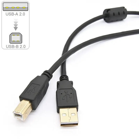 Cablu imprimantă DREIKS USB 2.0 - Lungime 3 m, viteză 480 Mbps, compatibil cu versiunile anterioare USB 1.1