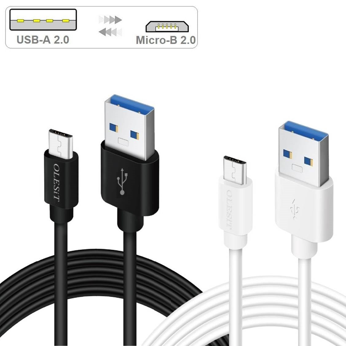DREIKS USB A Zu Micro USB Kabel Schnelllade - Länge 1m 2m 3m Kapazität Bis 2A Max 12V Stabile Datenübertragung
