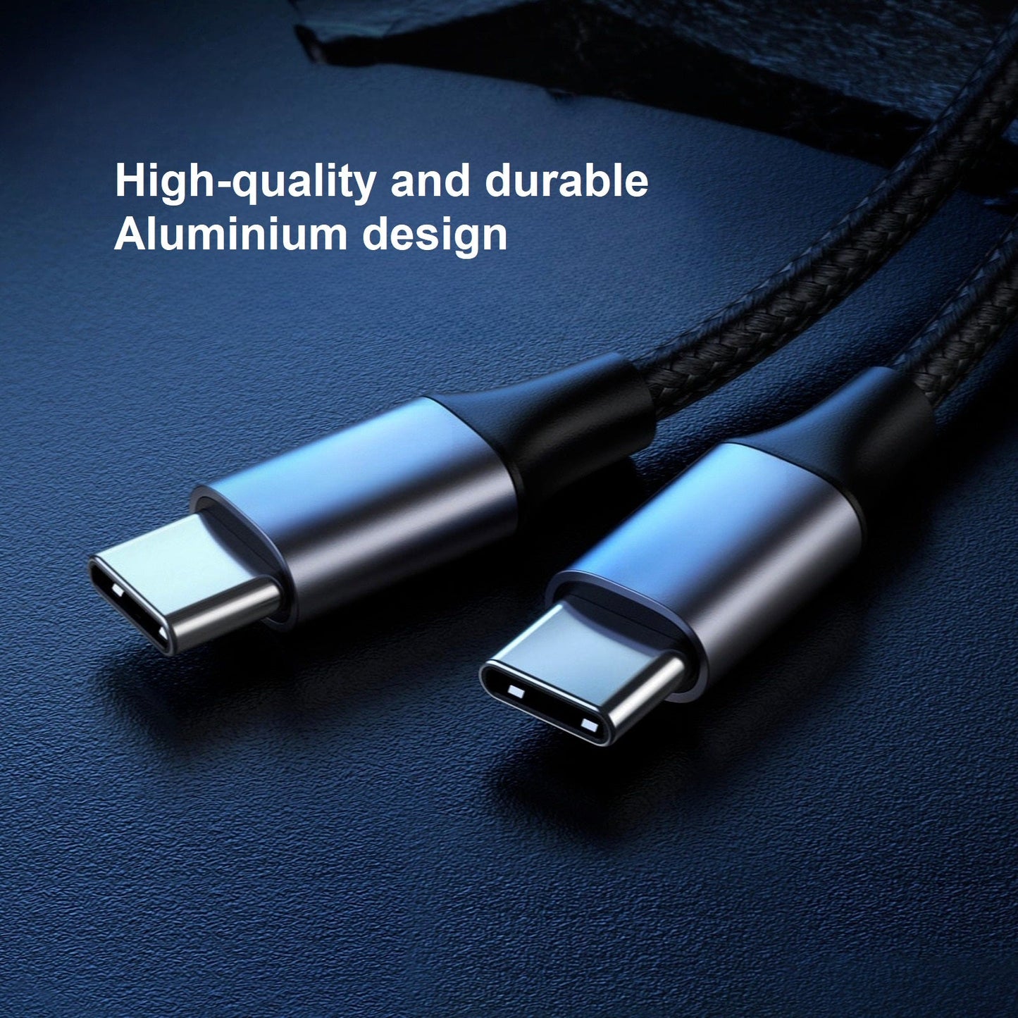 Cablu USB-C DREIKS PD 60W cu încărcare rapidă - Transfer de date USB-C la USB-C 480 Mbps