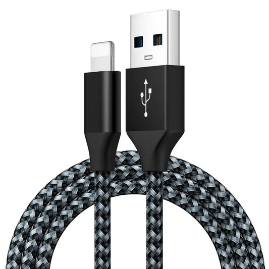 Ladekabel für iPhone USB-A auf 8-Pin Nylon Datenkabel 3A USB 2.0 Handy