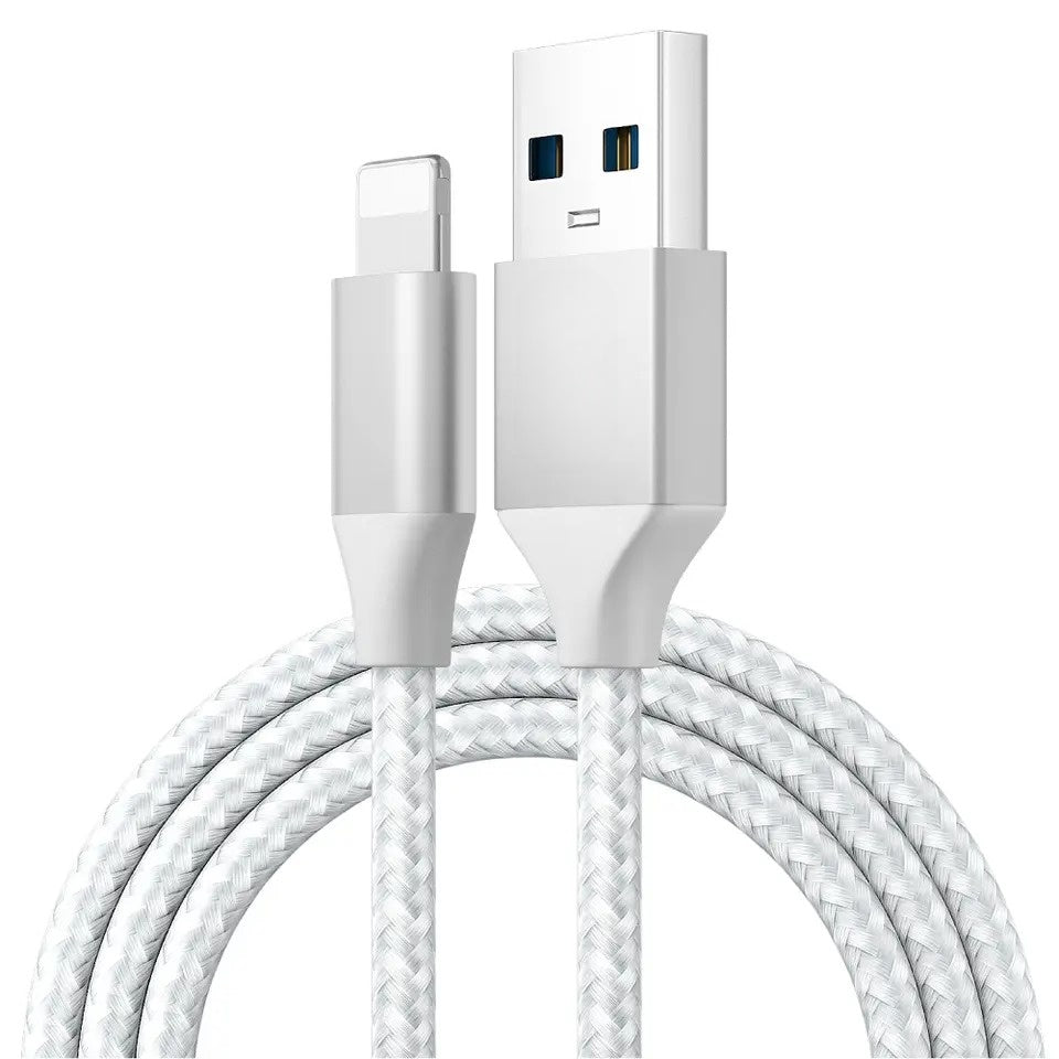 Ladekabel für iPhone USB-A auf 8-Pin Nylon Datenkabel 3A USB 2.0 Handy