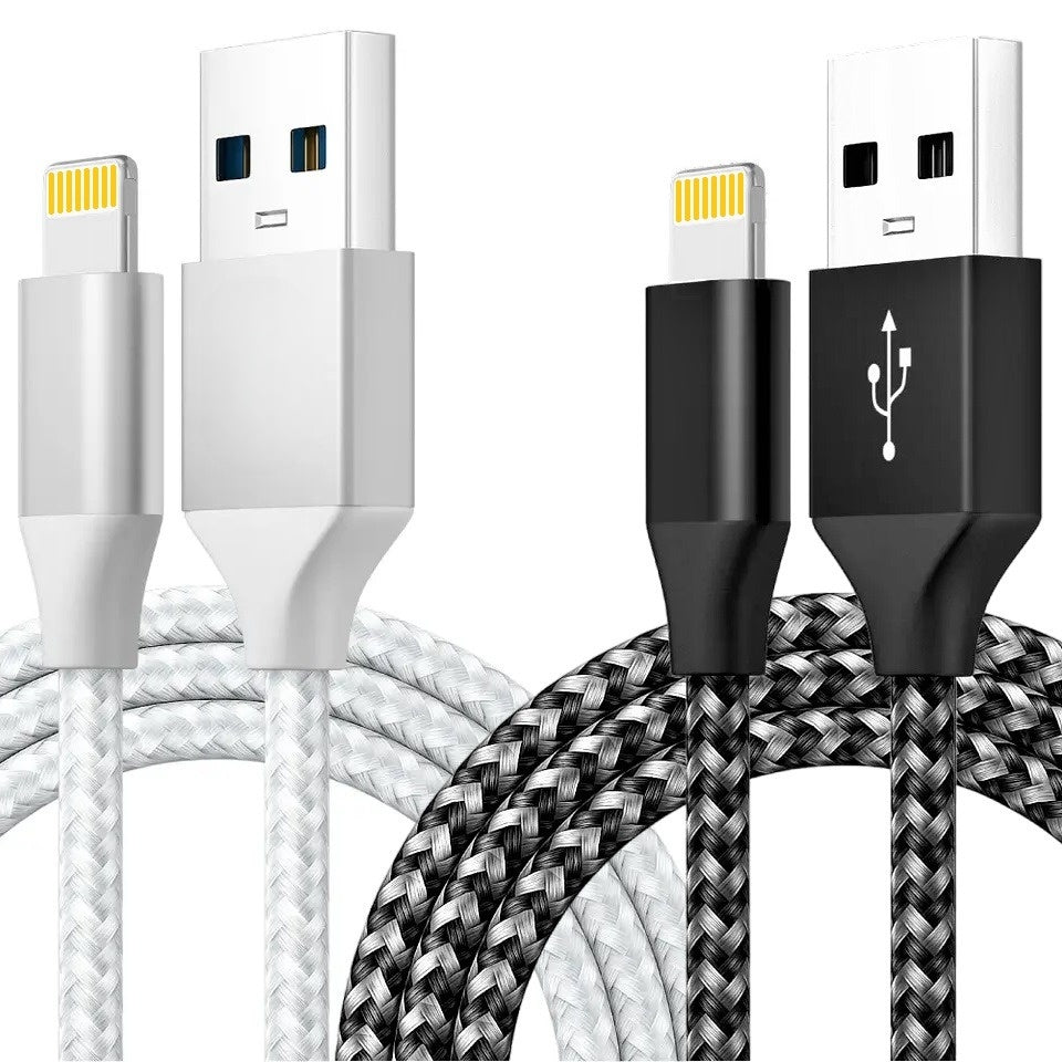Ladekabel für iPhone USB-A auf 8-Pin Nylon Datenkabel 3A USB 2.0 Handy