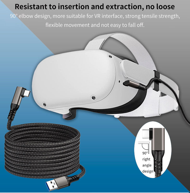 90 Grad Typ-C Ladekabel Winkel USB-A USB-C Kabel abgewinkelt 3A Nylon USB 3.2