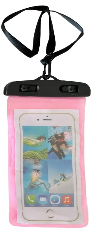 DREIKS Wasserdichte Handyhülle - Passend Bis 6,5 Zoll, Kartenfach, Maße 165x80mm, Transparent Vorderseite