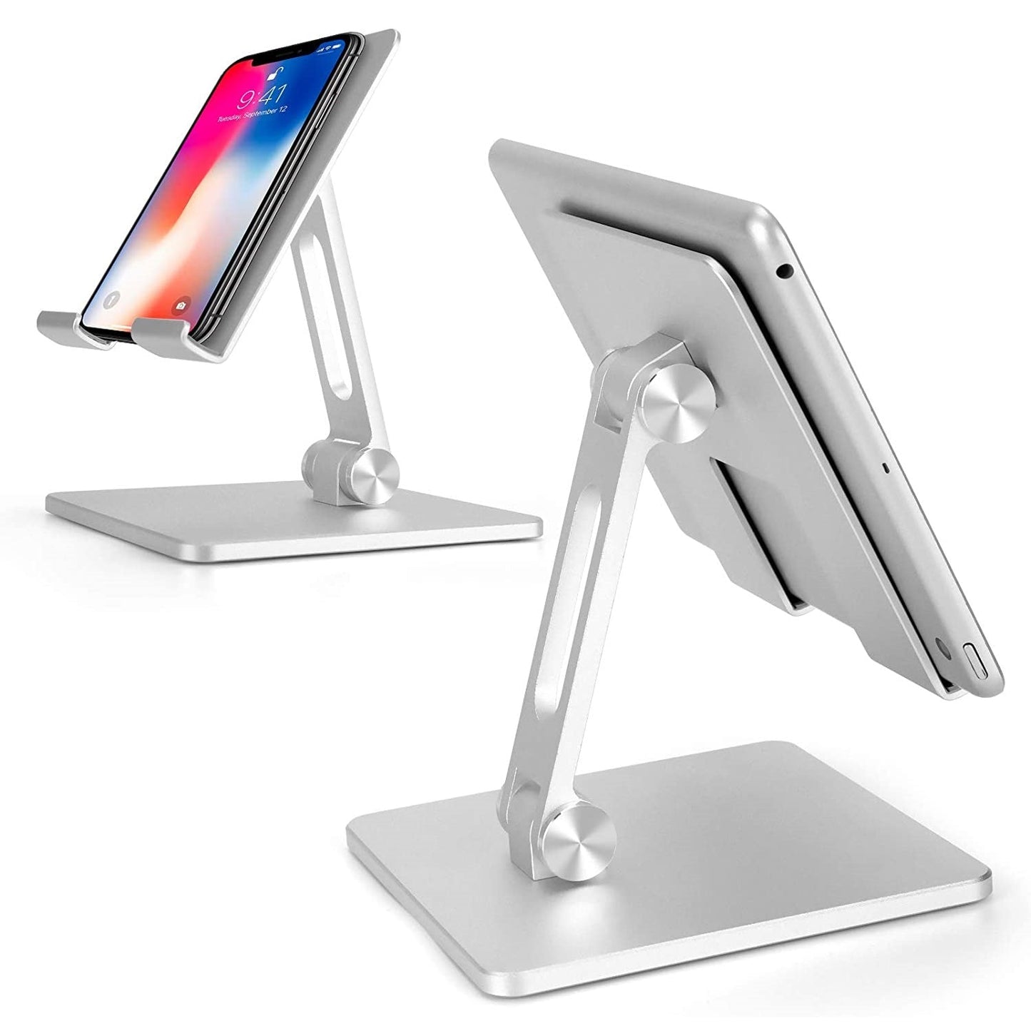 Suport tabletă, aluminiu, stabil, acceptă tablete de până la 15 inci