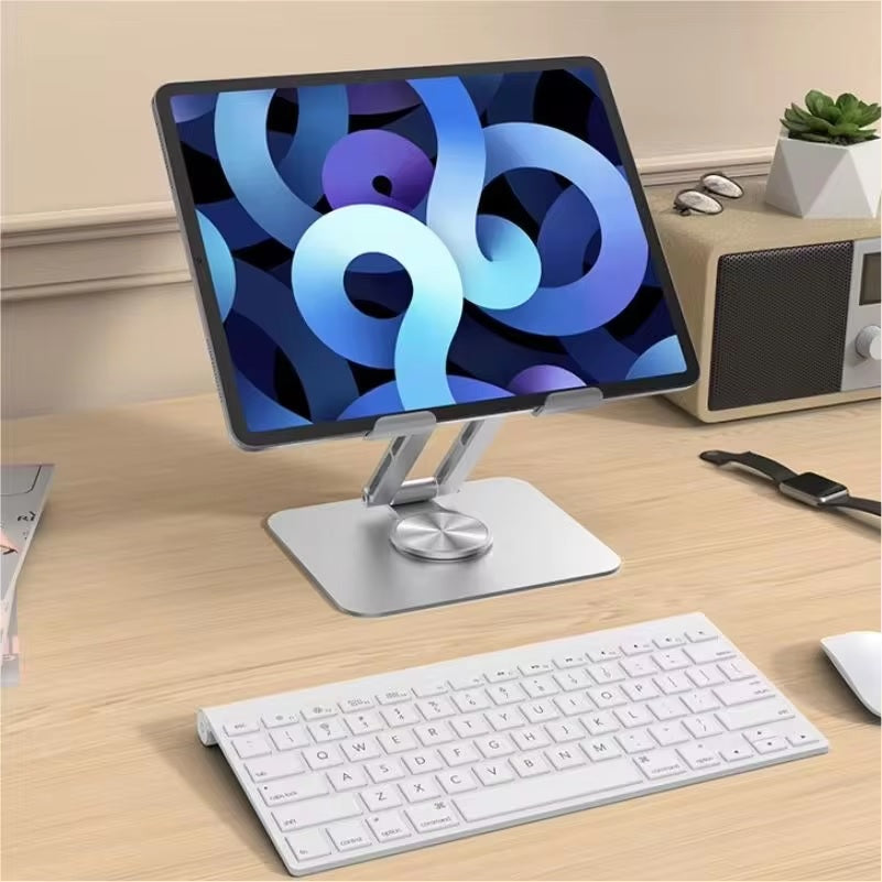 Suport pentru tabletă, rotație 360°, aluminiu, acceptă tablete de până la 12 inci