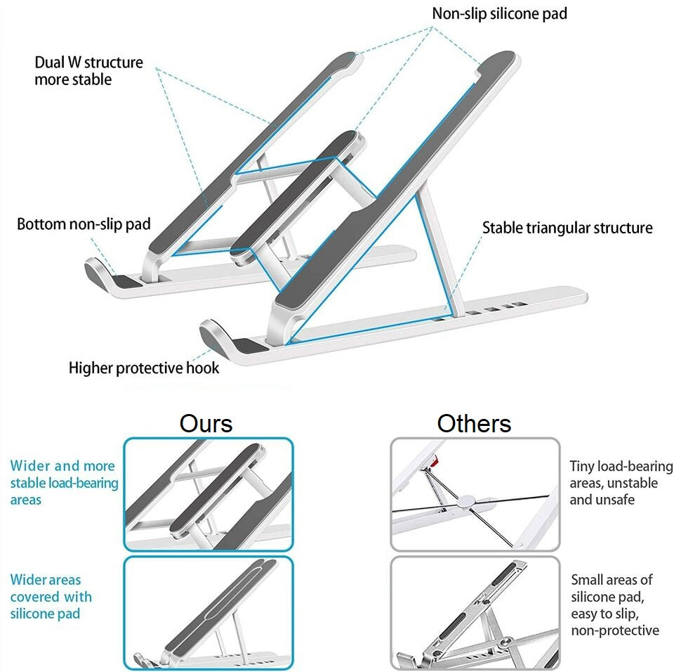 Laptop Ständer Tablet Ständer Notebook Ständer Stand Halter Kunststoff+Aluminium
