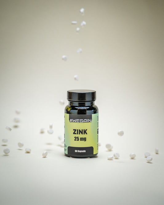 Capsule vegane WEGAIN cu doză mare de zinc - 25 mg per capsulă, citrat de zinc, 90 capsule
