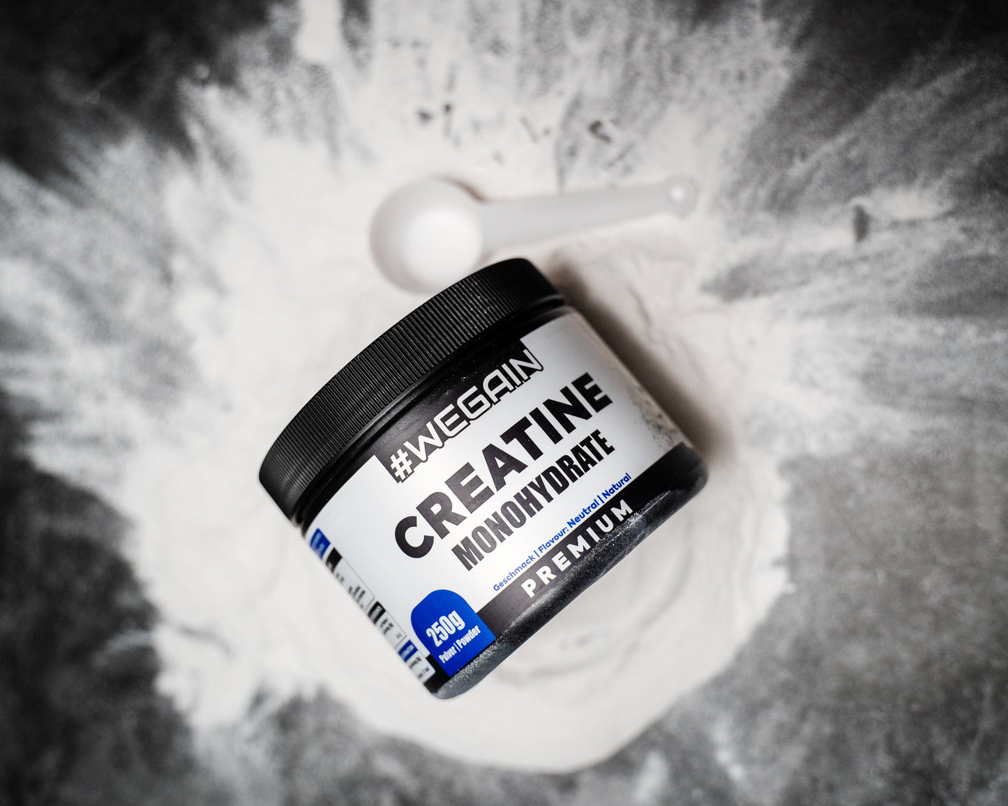 Wegain Creatină Monohidrat Pulbere Micronizată de Înaltă Puritate Premium Granulată Fină - 250 g 200 Mesh