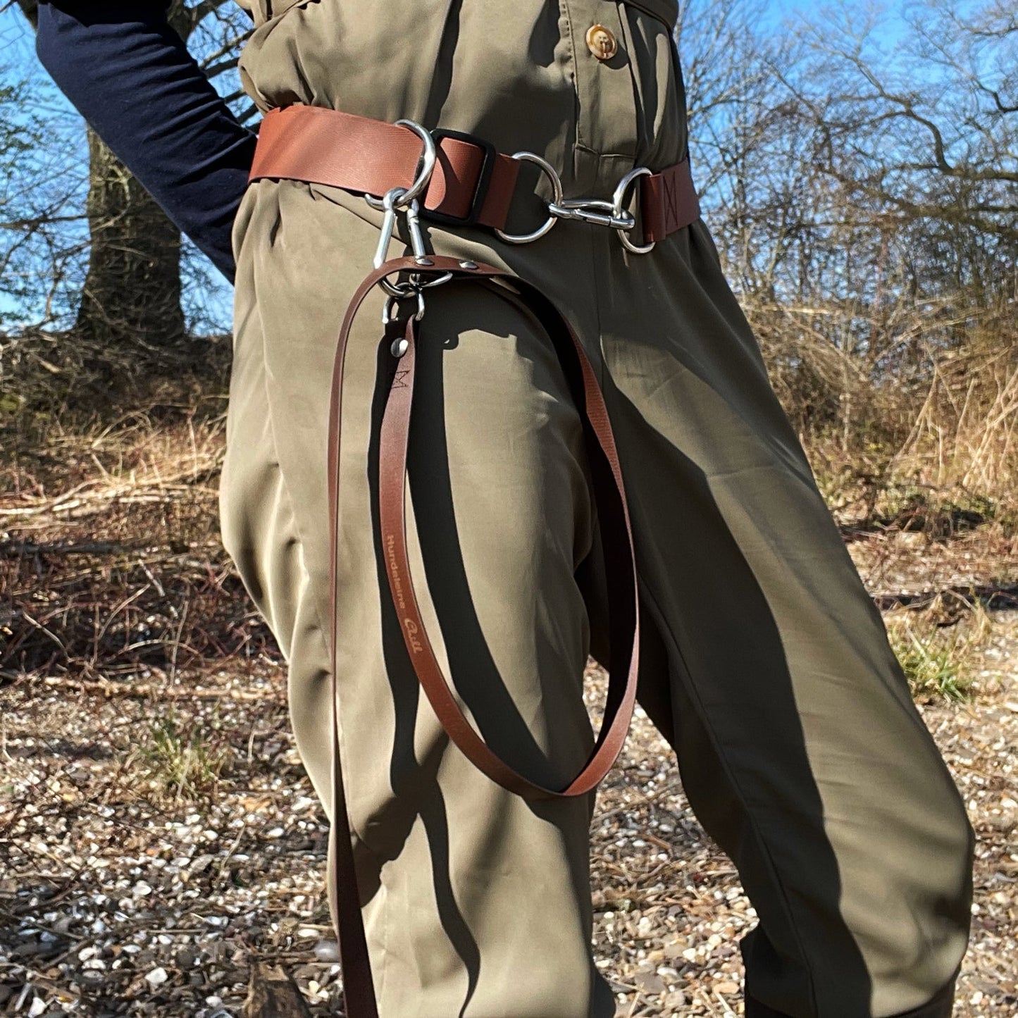 Leinen-Bauchgürtel CHILL  (BioThane®) 78-120 cm