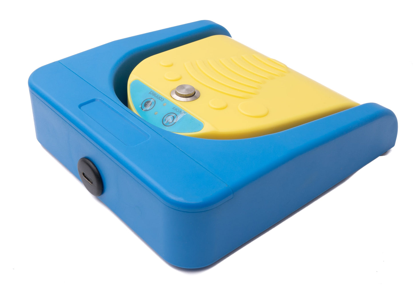 Bluetooth Fußpedal Fusschalter kabellos mit extra Taste USB Typ C für PC Hotkeys Blau Gelb