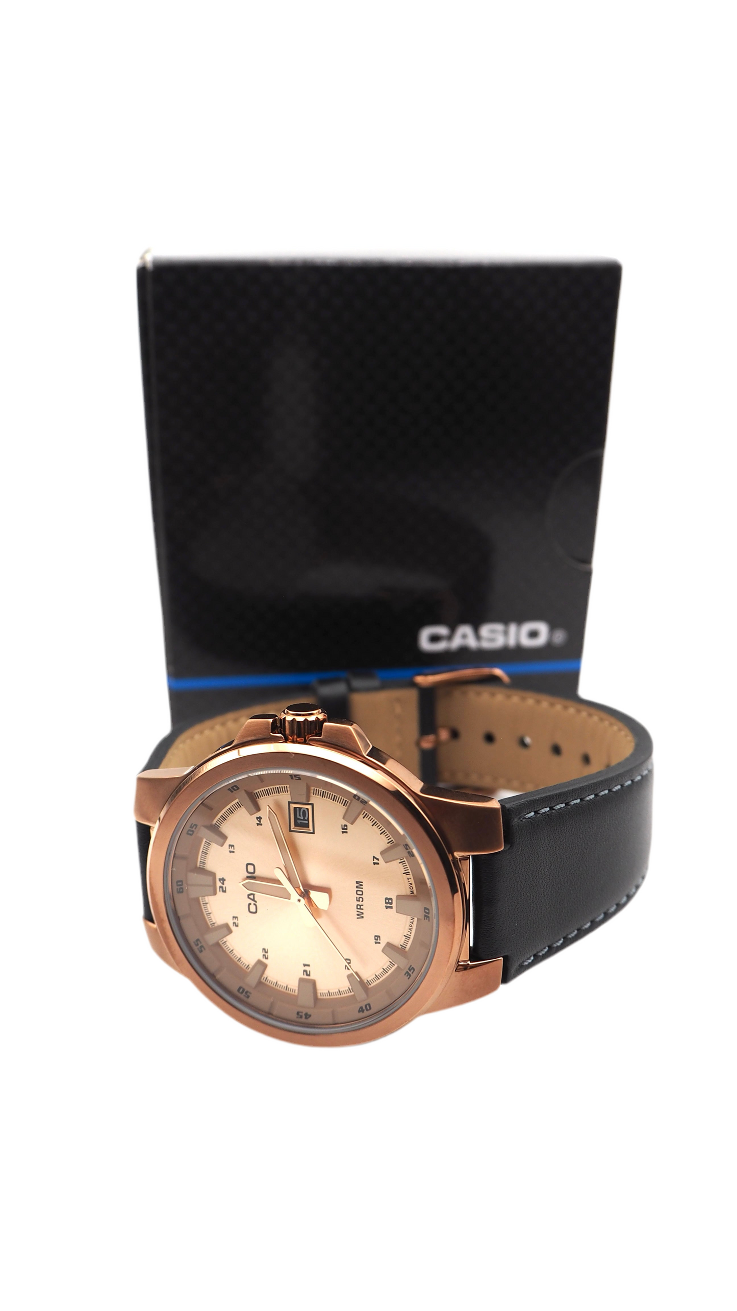 Casio MTP-E173RL-5AVEF Herrenuhr 42 mm Edelstahl Neu