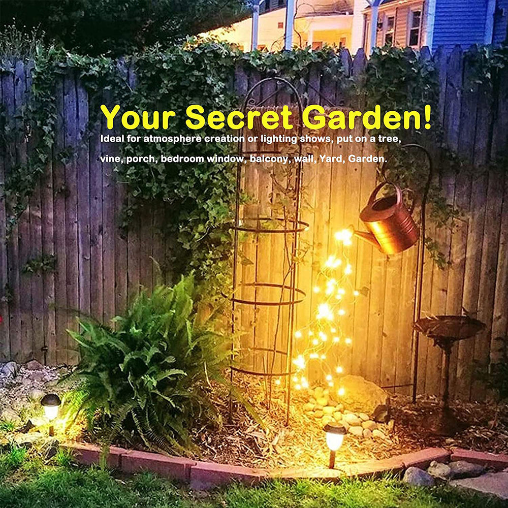 JGTC Wasserfall Lichterkette LED - 151-200 LEDs, AA-Batterien, IP44