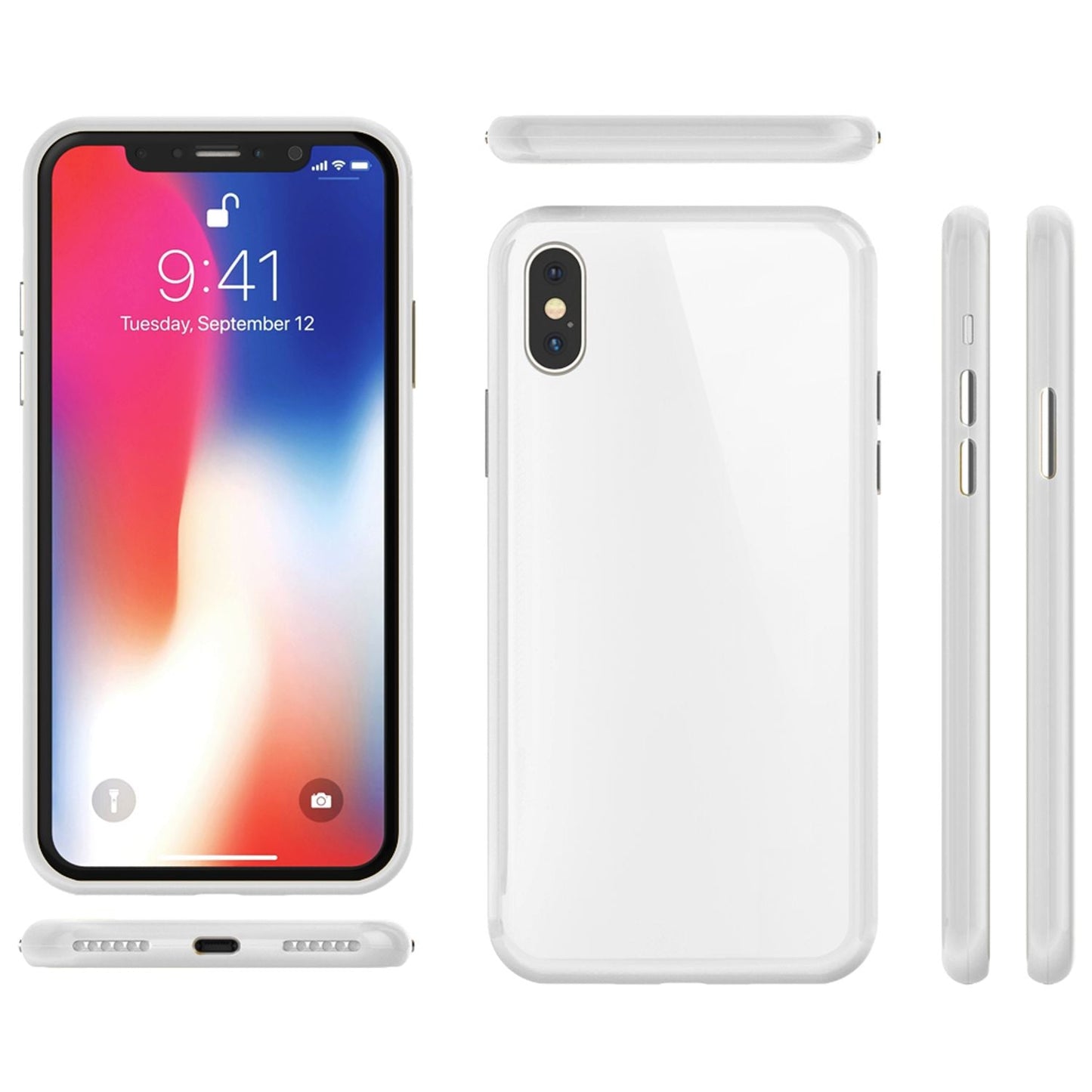 NALIA 360° Magnet Hülle - Ultra Slim Hartglas Rückseite Für iPhone XS Max 9H Härte Display Schutz
