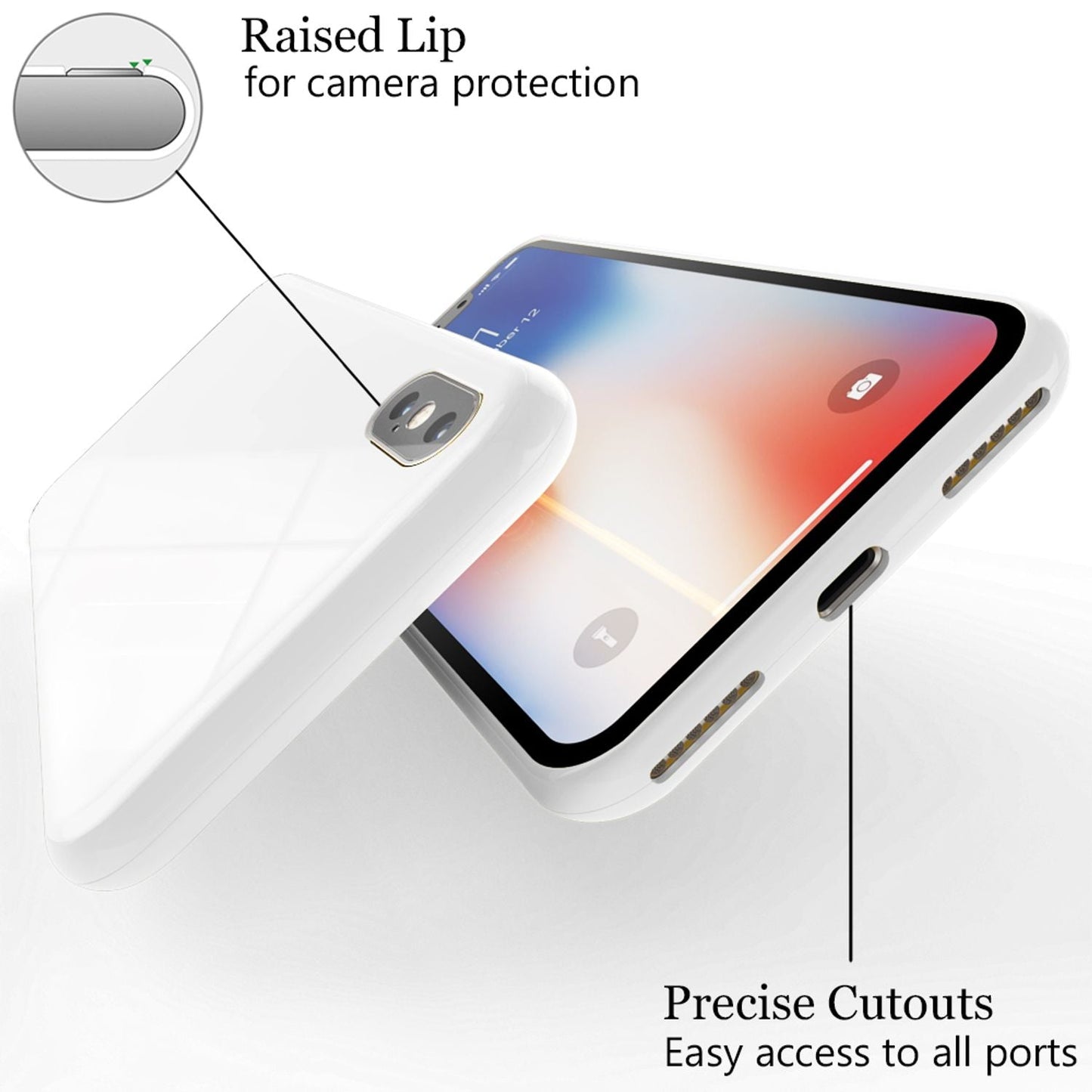 NALIA 360° Magnet Hülle - Ultra Slim Hartglas Rückseite Für iPhone XS Max 9H Härte Display Schutz
