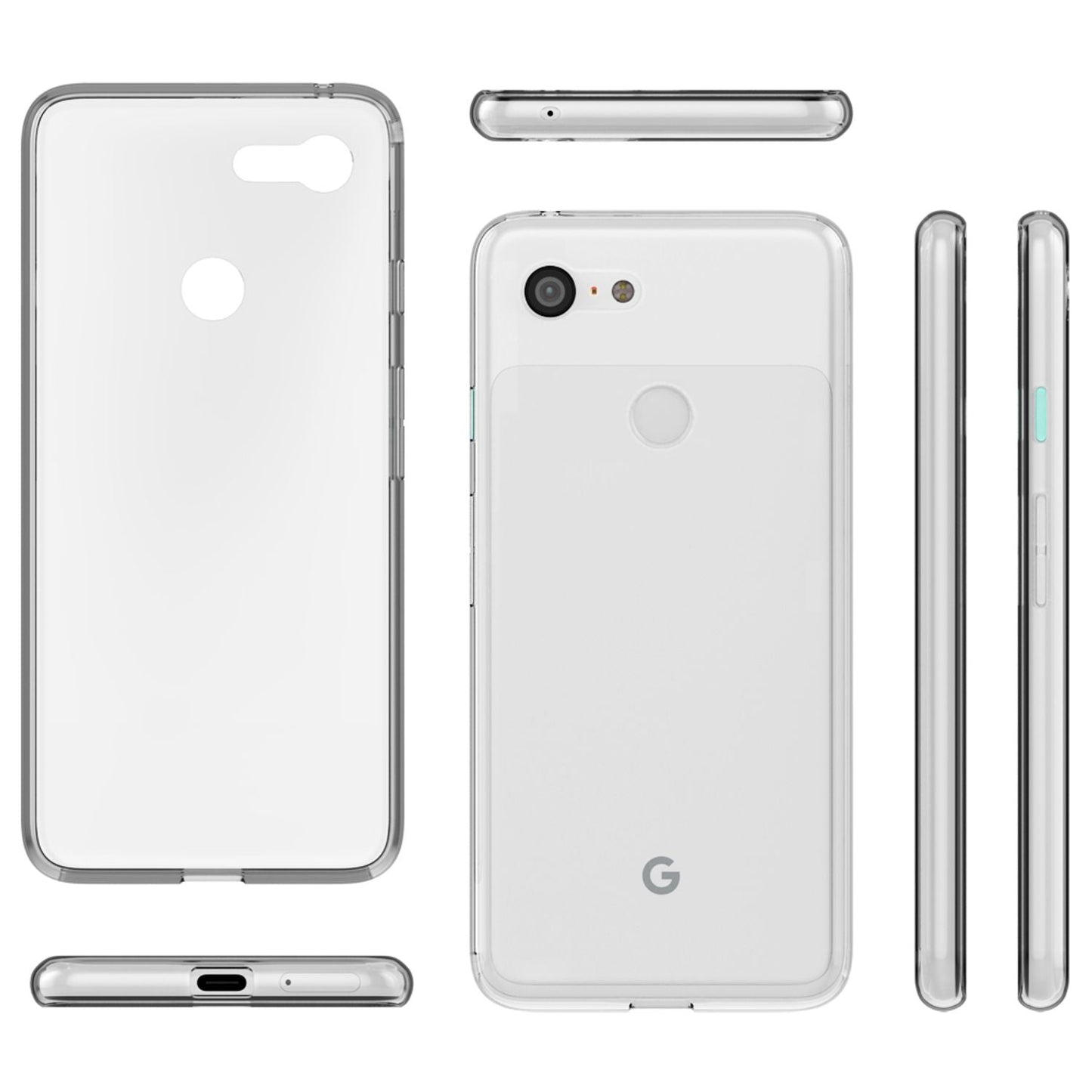 Husă de telefon NALIA pentru Google Pixel 3, husă subțire din silicon TPU, tip bară de protecție
