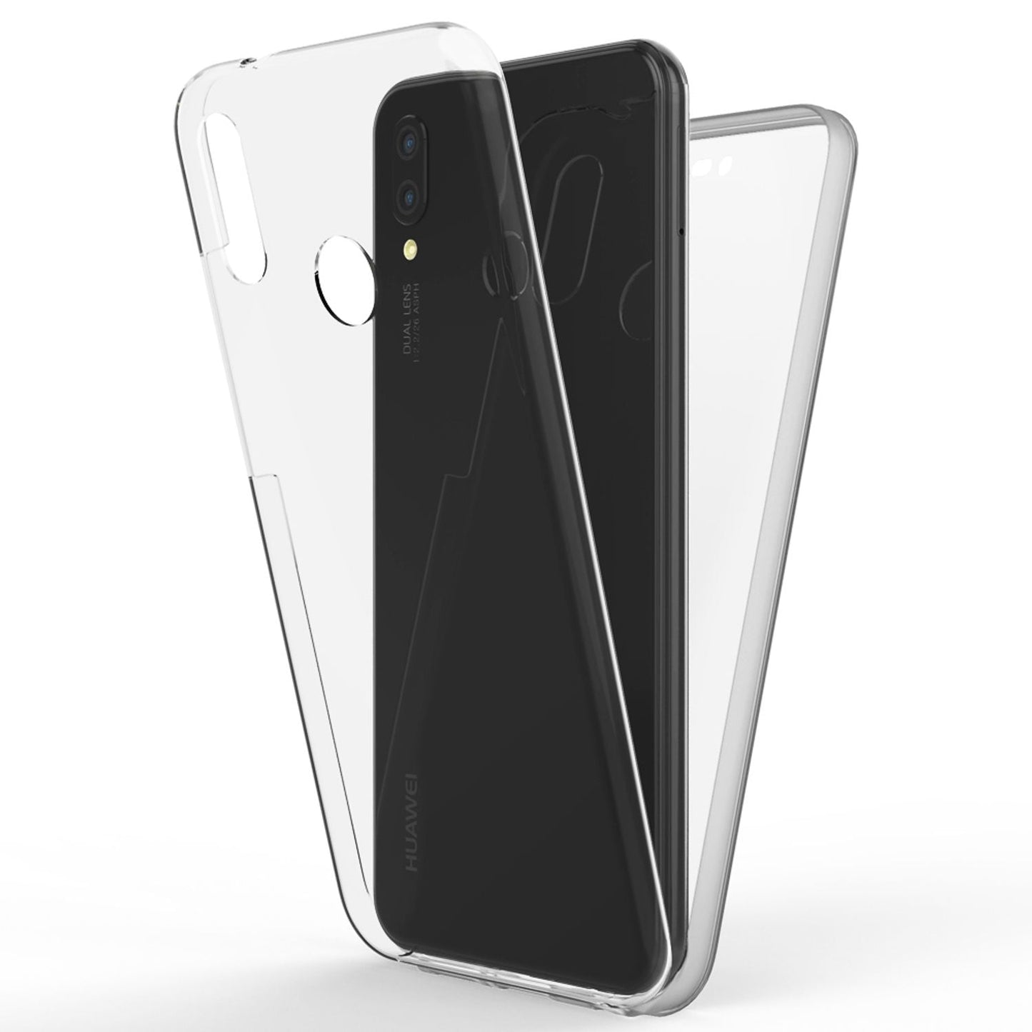 NALIA 360 Grad Handy Hülle Huawei P20 Lite - 360 Grad Rundumschutz, Transparente Rückseite, Voller Randschutz