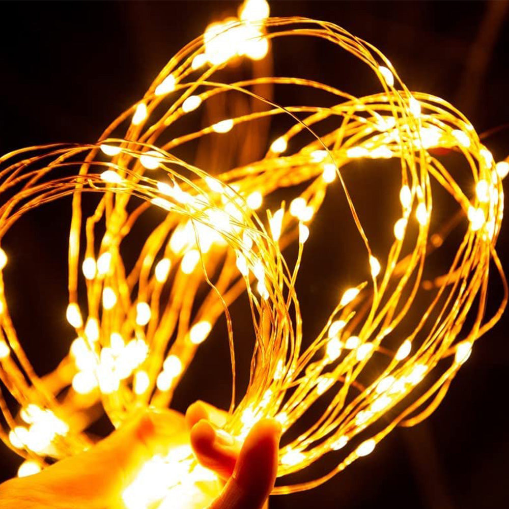 JGTC Wasserfall Lichterkette LED - 151-200 LEDs, AA-Batterien, IP44