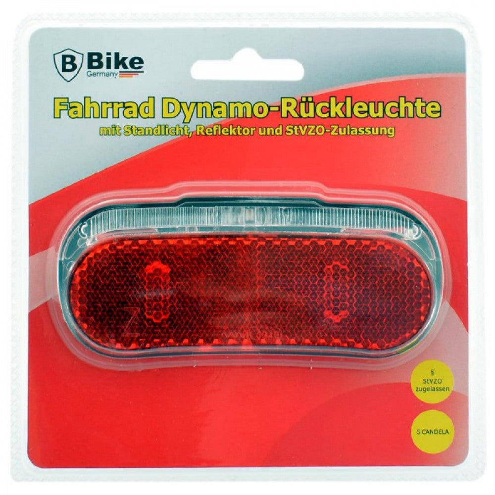 DREIKS B-Bike Fahrradrücklicht Dynamo Gepäckträger - 80 Mm Größe, 5 Candela, StVZO