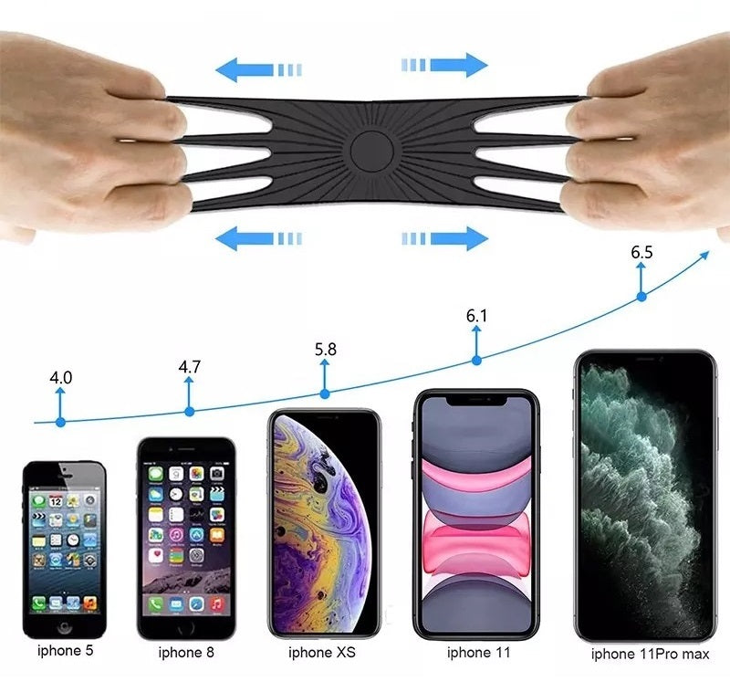 DREIKS Fahrrad Handyhalter Silikon 360 Grad - Abnehmbar Oder Nicht Abnehmbar, Klemmkraft Hoch, Passend 4,0-6,7 Zoll