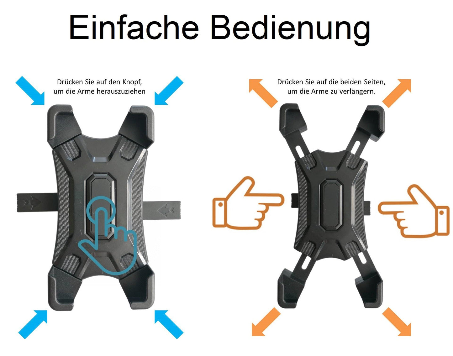 DREIKS Handyhalterung - 360° Drehbar, Werkzeuglose Montage, Geeignet Für Smartphones Bis 6,5 Zoll