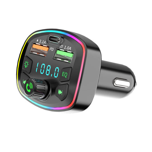 Transmițător FM DREIKS Bluetooth 5.0 - USB PD 3.1A Dimensiuni compacte