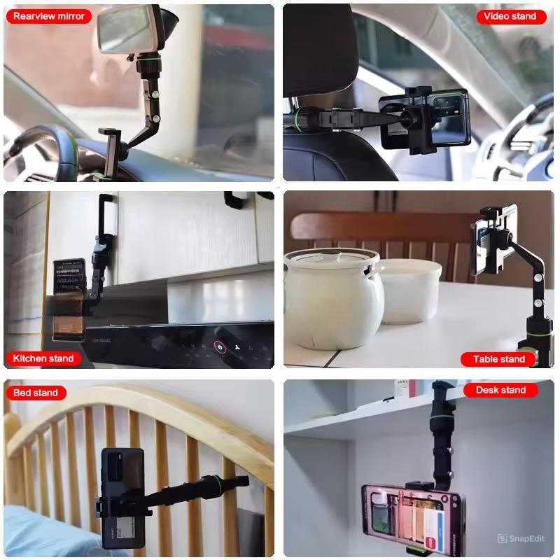 Oglindă retrovizoare auto DREIKS, rotativă la 360° - lățime 60–90 mm, clemă 3–25 mm