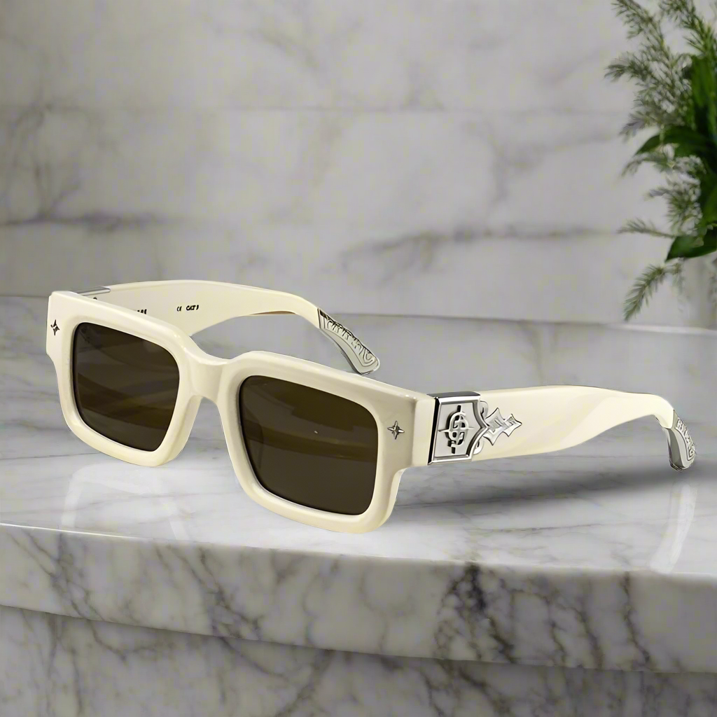 Getaway jet black thick acetatе high‑street shades luxury eyewear