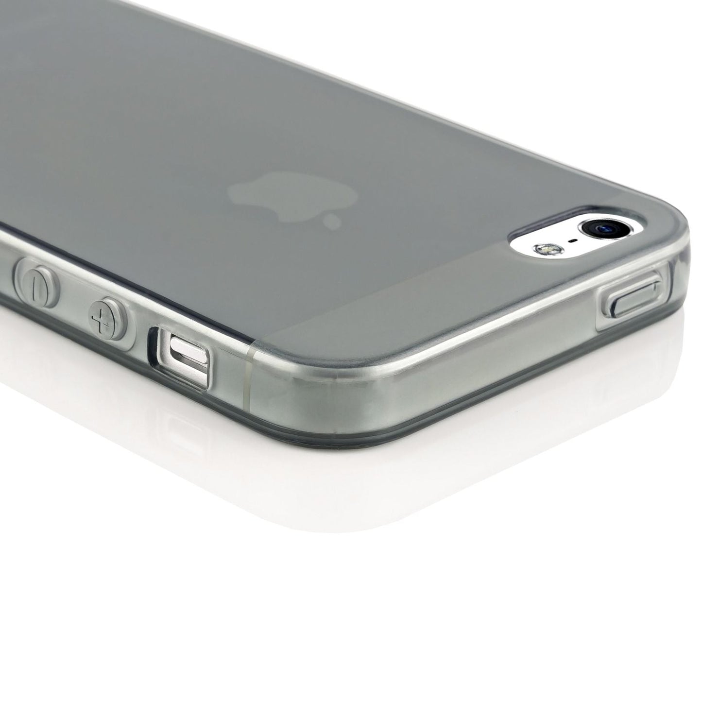 NALIA iPhone 5 5S SE Hülle Ultra Slim Silikonhülle - Größe Dünn, Material Silikon, Farbe Grau Transparent