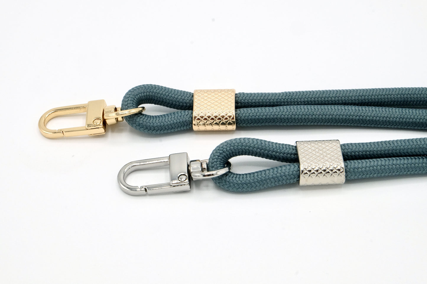 Schlüsselanhänger mit Karabiner Blaugrau