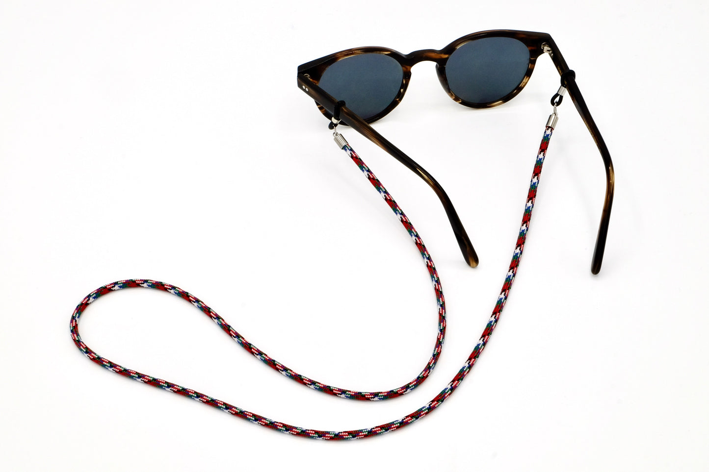 Brillenband 3,8mm Camouflage Rot Blau