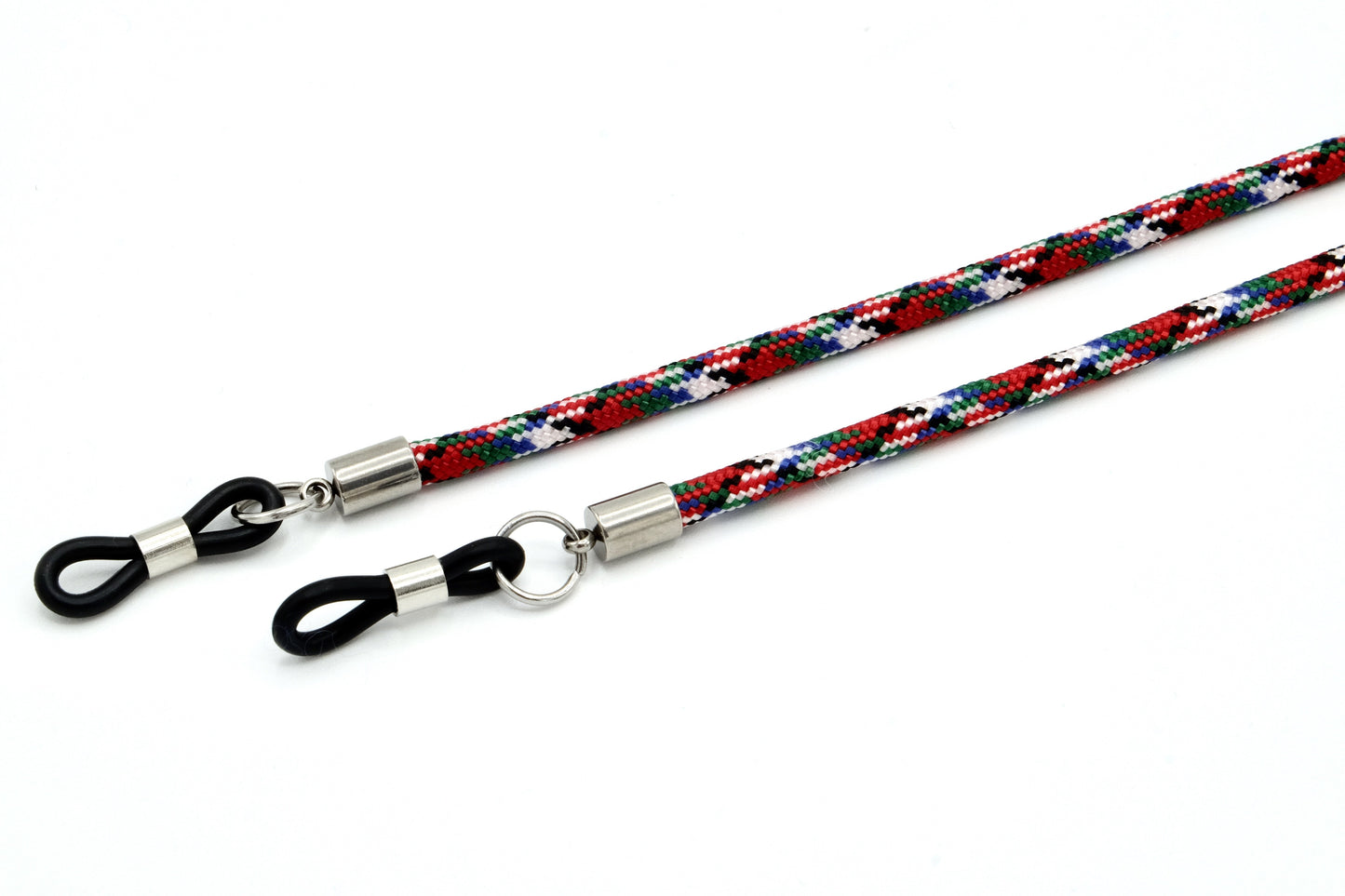 Brillenband 3,8mm Camouflage Rot Blau