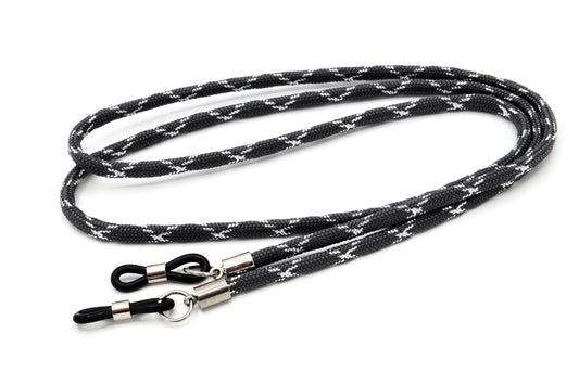 Brillenband 3,8mm Grau Silber Glitter